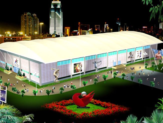 外墻膜及幾種膜結構風雨操場造型介紹