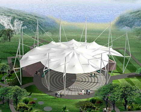 張拉膜結(jié)構(gòu)預(yù)張力的雙軸張拉試驗