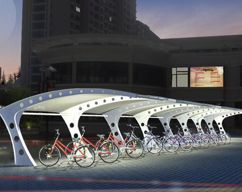 商場應當如何布置膜結構車棚？