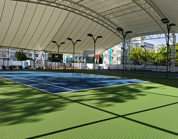 廣東大亞灣核電站網(wǎng)球場及籃球場膜項目